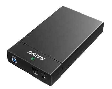 Externt hårddiskkabinett, USB 3.0, 3,5" HDD, USB-A, svart