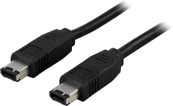 DELTACO Firewirekabel 6-pin hane - hane, 2m (FW-2)