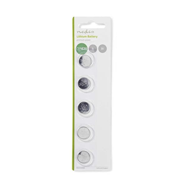 Nedis Lithium knappecellebatteri CR1620 | 3 V DC | 5-Pakke