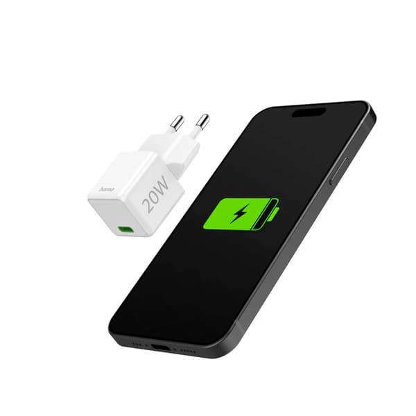 Hama Lader USB-C PD 20W Hurtig Hvit