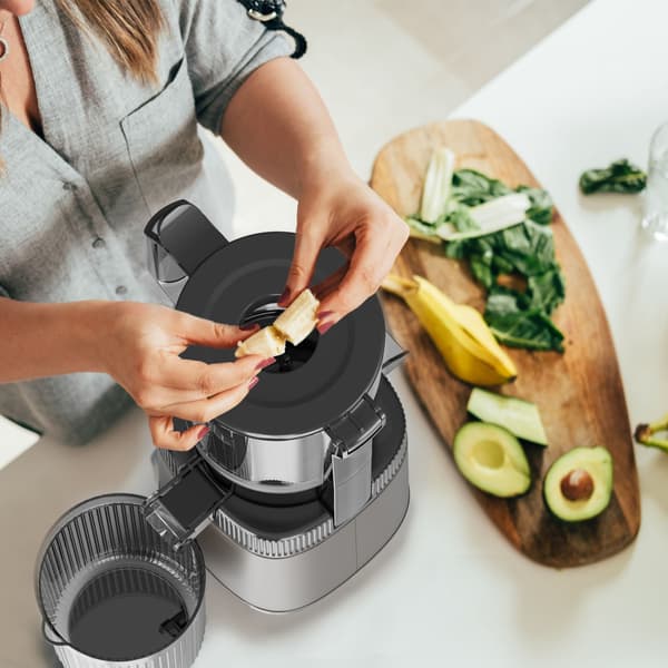 BLACK+DECKER Juicer Slow Juicer 1400W Rustfritt Stål