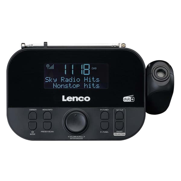 Lenco DAB+, FM-klokkeradio med projeksjon
