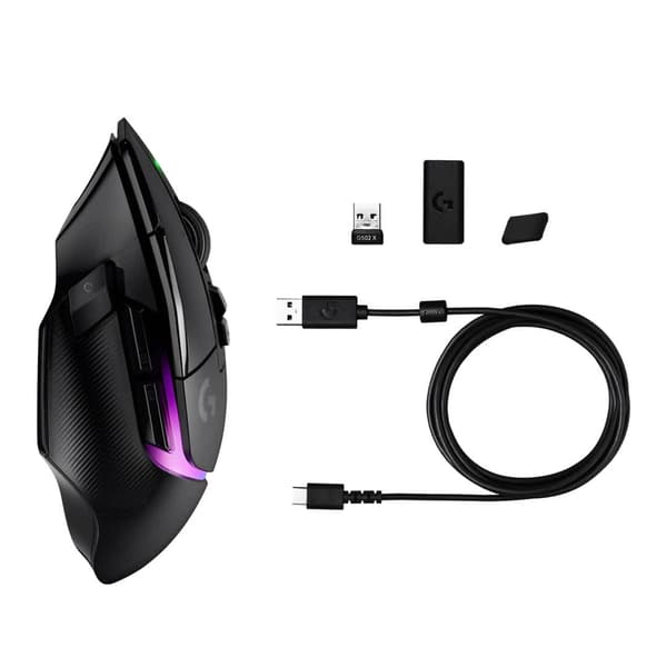 Logitech G502 X Plus Wireless Gaming Mouse, Black/Premium