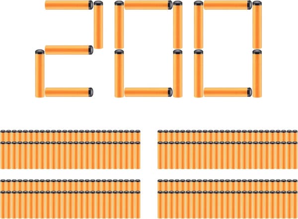 Foam darts compatible with NERF, 200 pcs