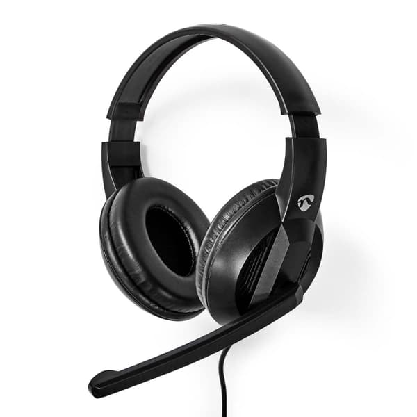 Nedis PC-hodesett | Over-Ear | Stereo | USB Type-A / USB Type-C™ | Sammenleggbar mikrofon | Sort