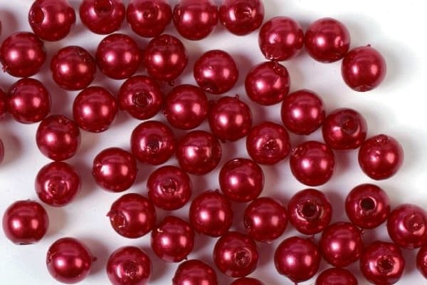 Plastpärlor 8mm 500g, Röd
