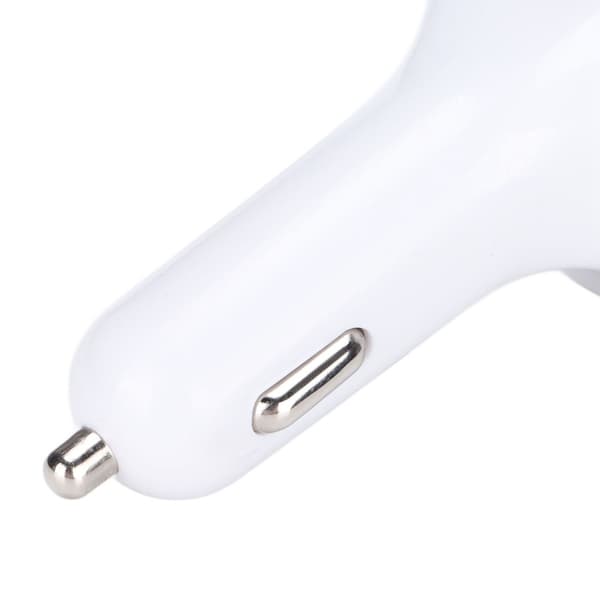 FM-sender med doble USB-uttak, display og knapper, Sølv