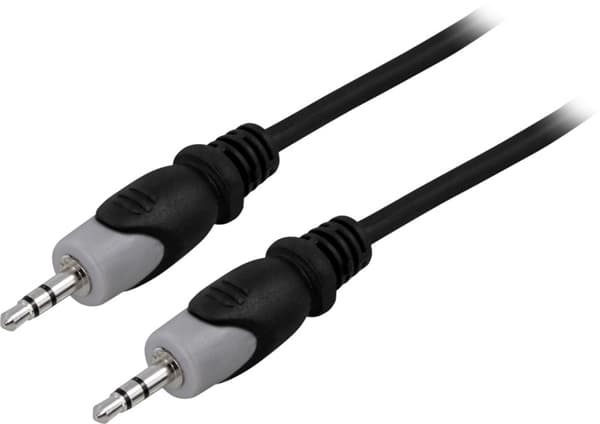 DELTACO Lydkabel, 3,5mm han - han, 1m
