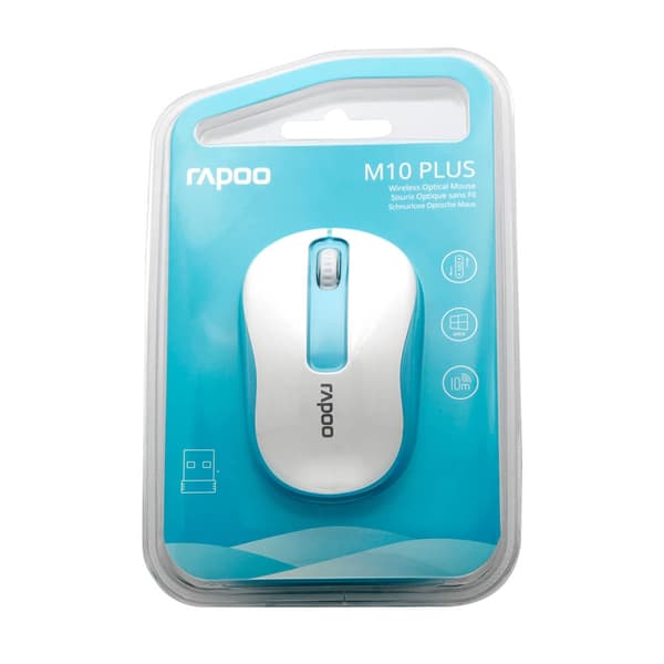 Rapoo Mus M10 Plus Trådløs 2.4GHz Blå