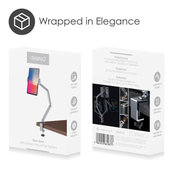 Desire2 Flex Arm tablet-teline 12,9" hopea
