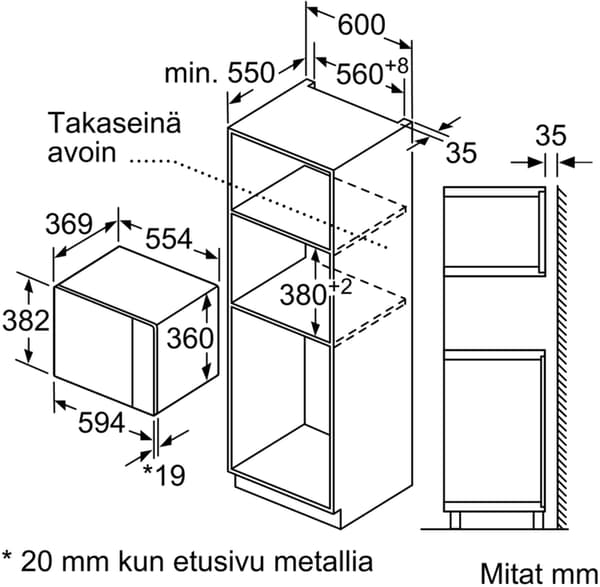 Bosch BFL554MB0 Serie 6 -mikroaaltouuni, musta