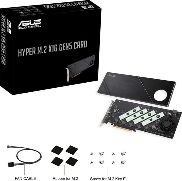 ASUS Hyper M.2 x16 Gen5-kortadaptere