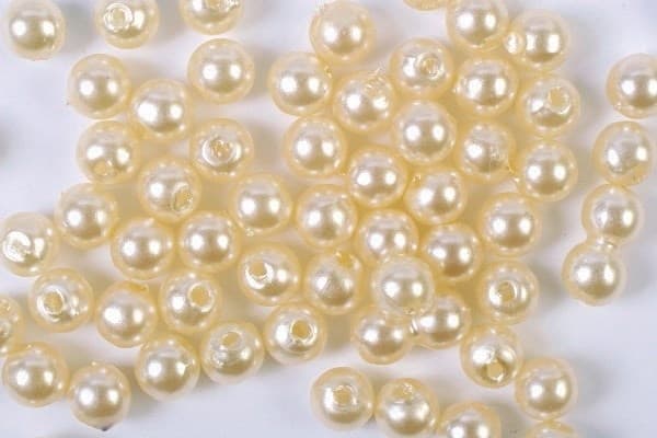 Plastpärlor 8mm 500g, Gul