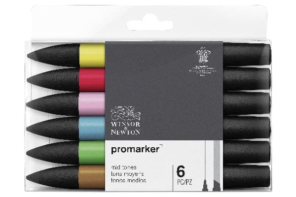 Winsor Promarker 6st, Mid Tones