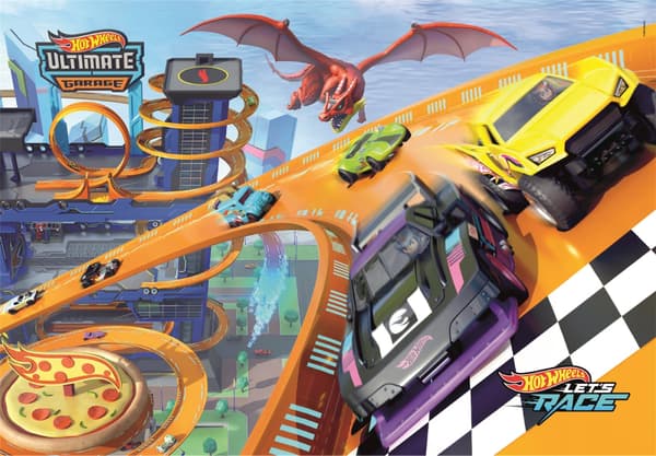 Clementoni 104 stk Puslespill barn Hotwheels