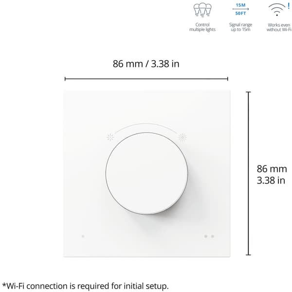 WiZ WiFi Smart Dimmer Dial-bryter