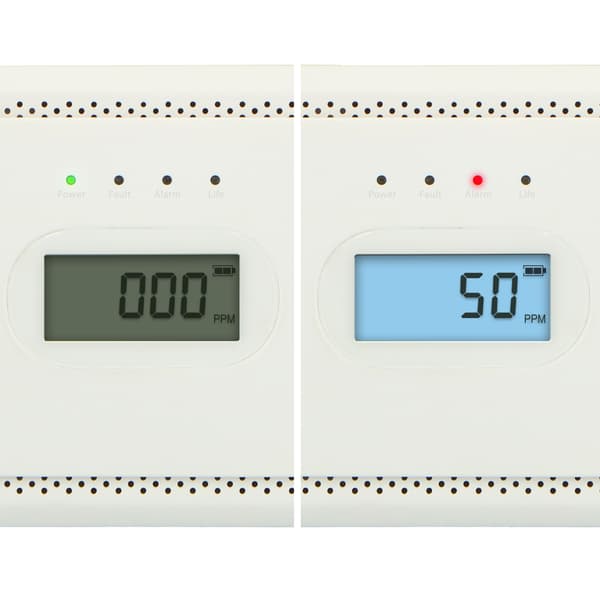 Alecto Kolmonoxidlarm med 10 års drifttid för sensor och display