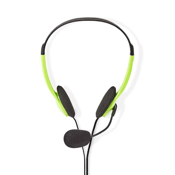 Nedis PC-headset | On-Ear | Stereo | 2x 3.5 mm | Fold-væk-mikrofon | Grøn
