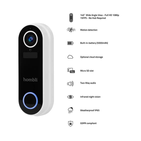Hombli Smart dørklokkepakke hvit
