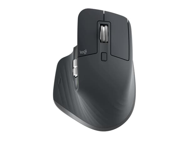 Logitech MX Master 3S - Mus - Trådløs - Bluetooth, 2,4 GHz, grafitt