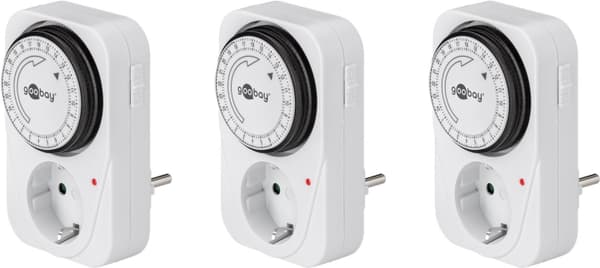 Goobay Set med 3, analog timer Lätt att använda en analog timer
