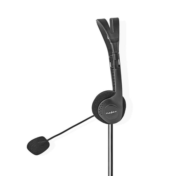 Nedis PC-hodesett | On-Ear | Stereo | 2x 3.5 mm | Sammenleggbar mikrofon | Sort