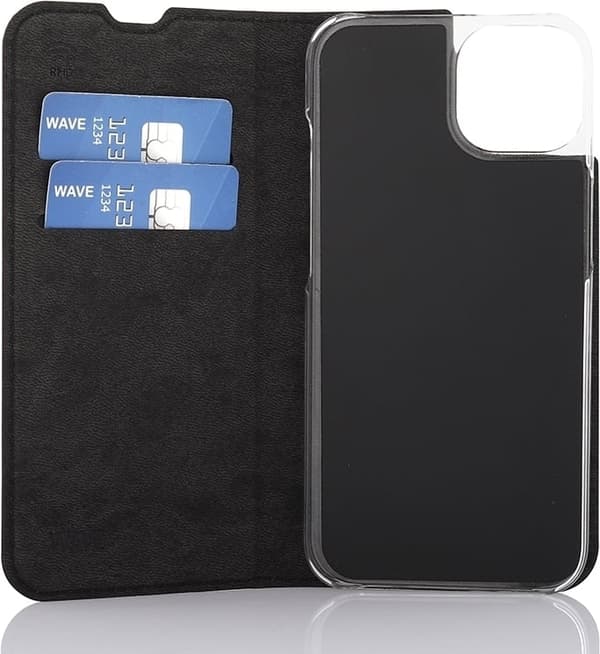 Wave BookCase beskyttelsesetui, iPhone 14, sort