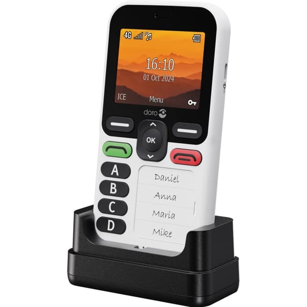 Doro Mobiltelefon 4G Leva X10 Vit/Svart