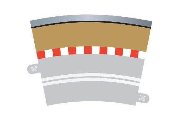 Scalextric 4st Single Lane Curve Border