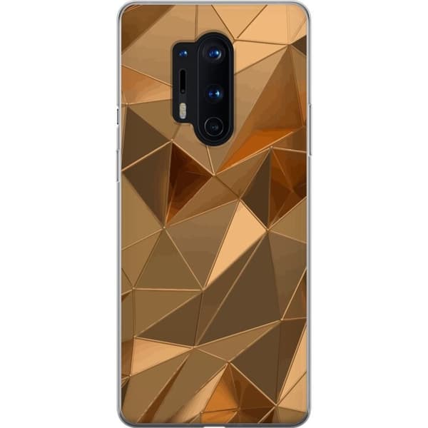 Mobildeksel til OnePlus 8 Pro med 3D Gull motiv