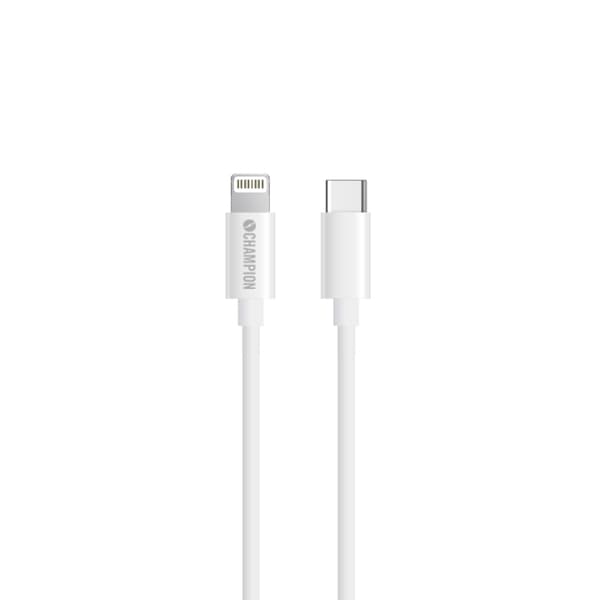 Champion USB-C till Lightning Kabel 1m Vit