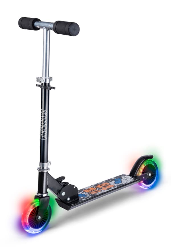 California Sort løbehjul med LED-lys (83153)