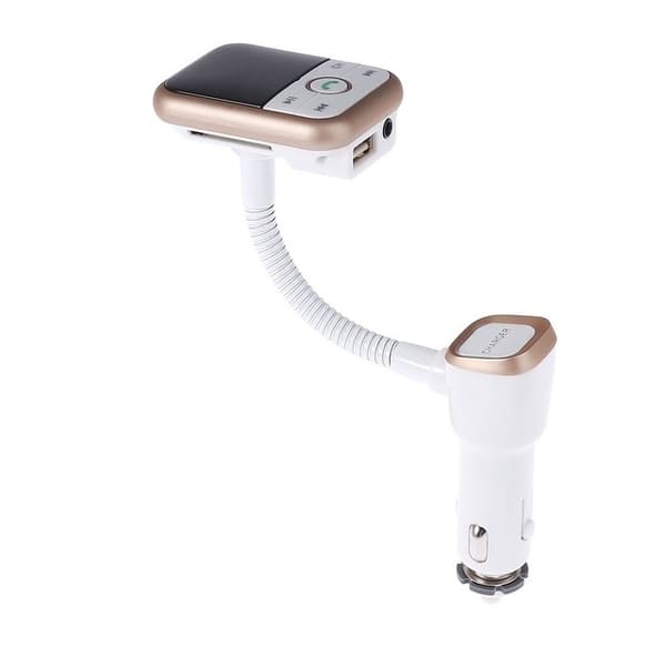 FM-sender med Bluetooth-handsfree og billader (gull)