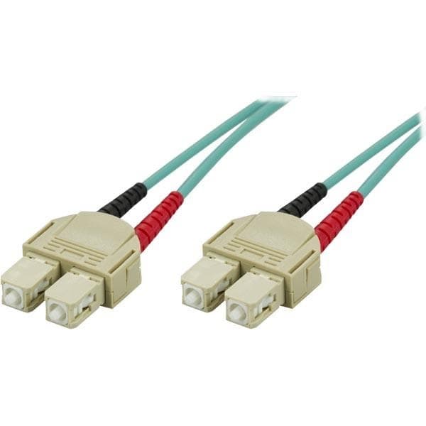 DELTACO fiberkabel, SC - SC, 50/125, OM3, duplex, multimode, 1m