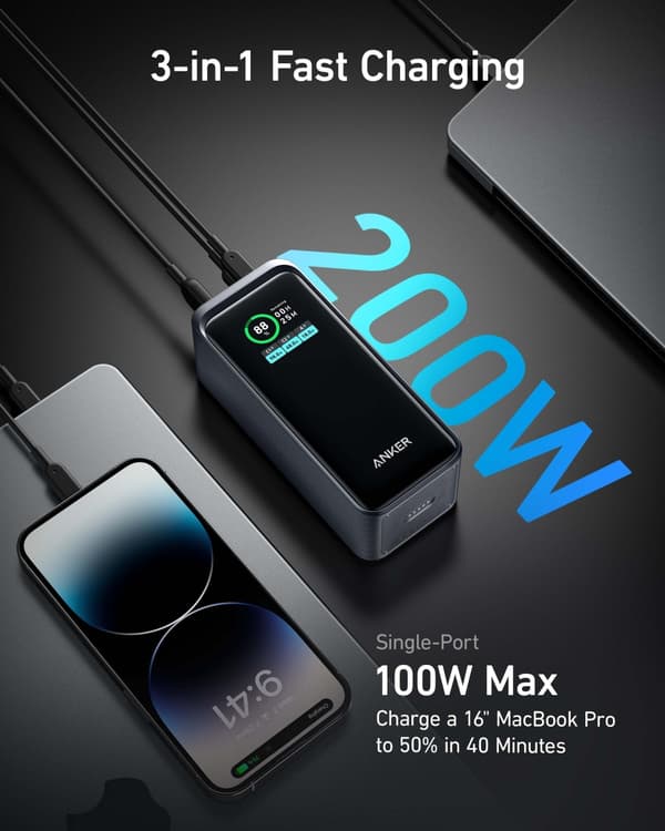 Anker Prime 200W Powerbank, 20000 mAh