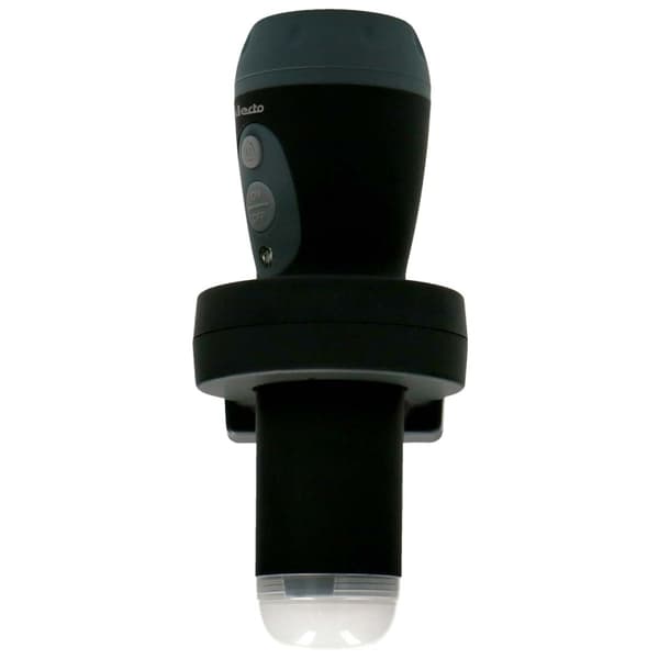 Alecto Genopladelig LED-lommelygte Sort