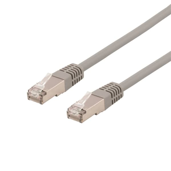 DELTACO U/FTP Cat6a patchkabel, LSZH, 2m, grå (STP-62AU)
