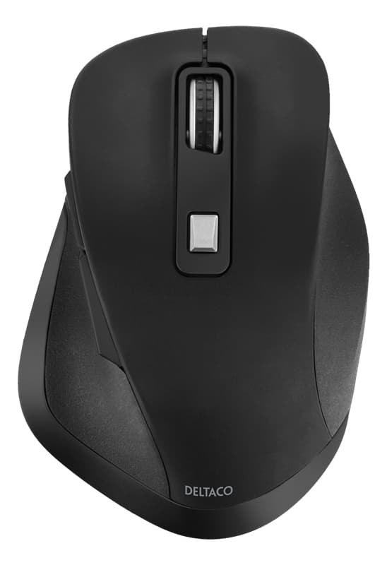 DELTACO Office Wireless ergonomic mouse, silent clicks, 2400 DPI