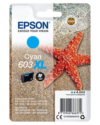 Epson Enkeltpakke Cyan 603XL-blekk