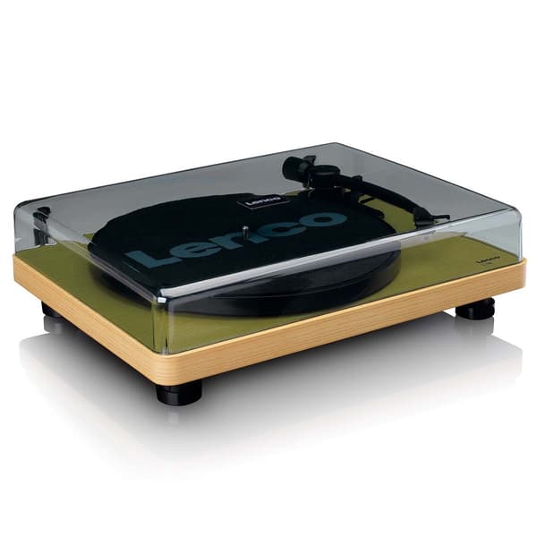 Lenco Platespiller med automatisk stopp og PC-koding Wood
