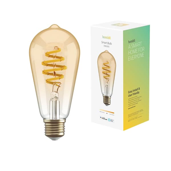 Hombli Smart lampe Filament E27 ST64-Amber CCT
