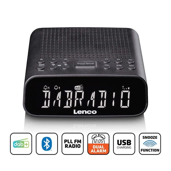 Lenco DAB-FM clockradio med Bluetooth®