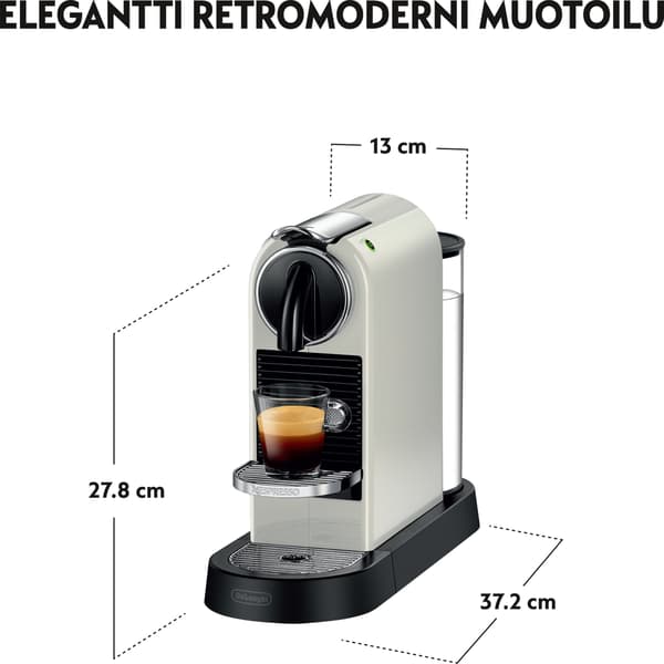 DeLonghi Nespresso Citiz kapselkaffebryggare, vit