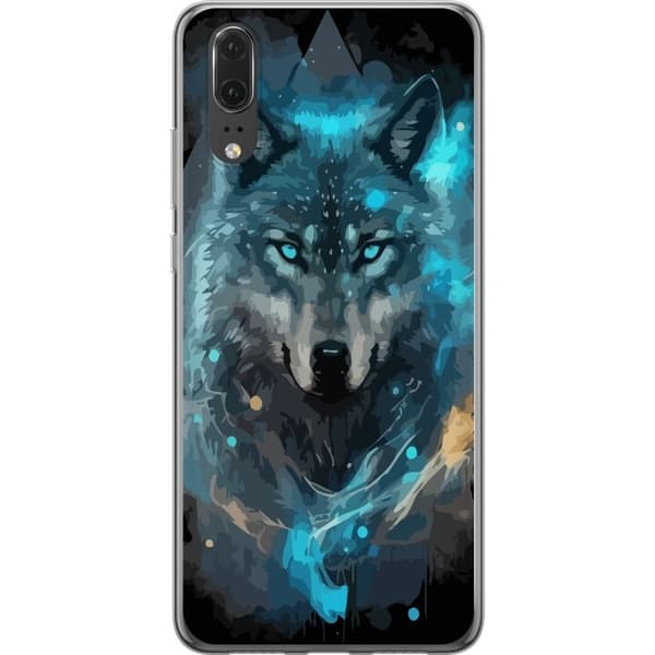 Mobildeksel til Huawei P20 med Ulve motiv