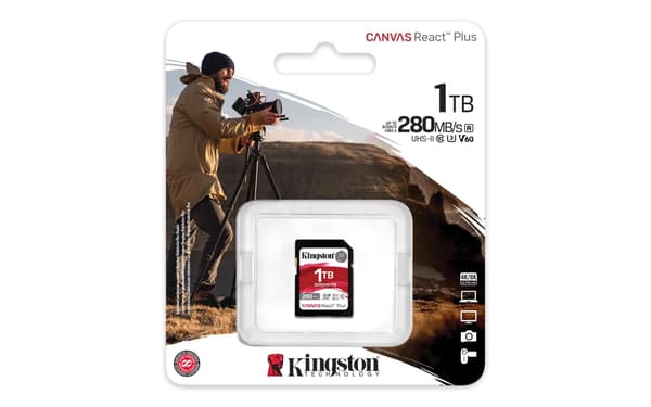 Kingston 1TB Canvas React Plus SDXC UHS-II 280R/150W U3 V60 4K