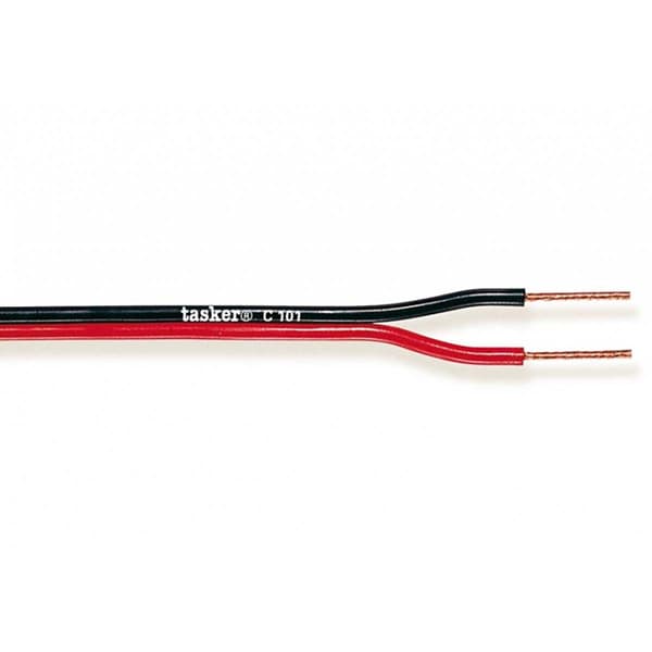 Tasker Speaker Kabel på Snelle 2x 0.35 mm² 100 m Sort/Rød