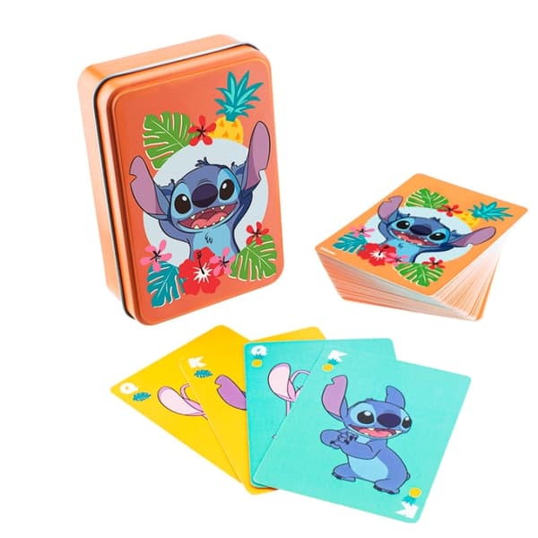 Stitch-spillkort i en boks