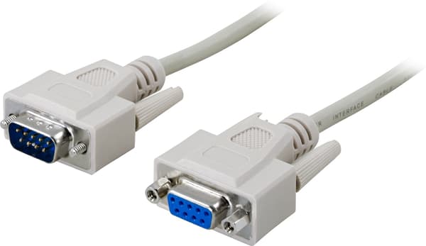 DELTACO forlængerkabel DB9 han-hun 5m