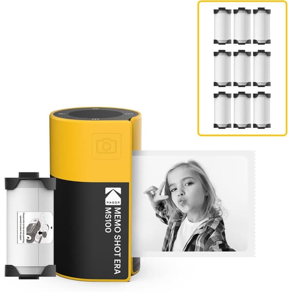 Kodak Instantkamera Memo Shot MS100 Gult Bundle