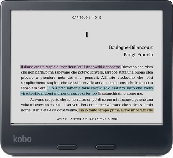 Kobo Libra Colour 7" e-bogslæser, sort